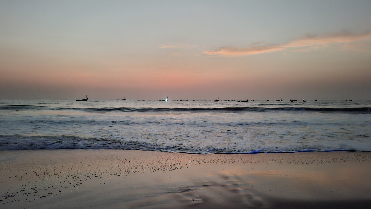 Sunset Sanyang beach Gambia